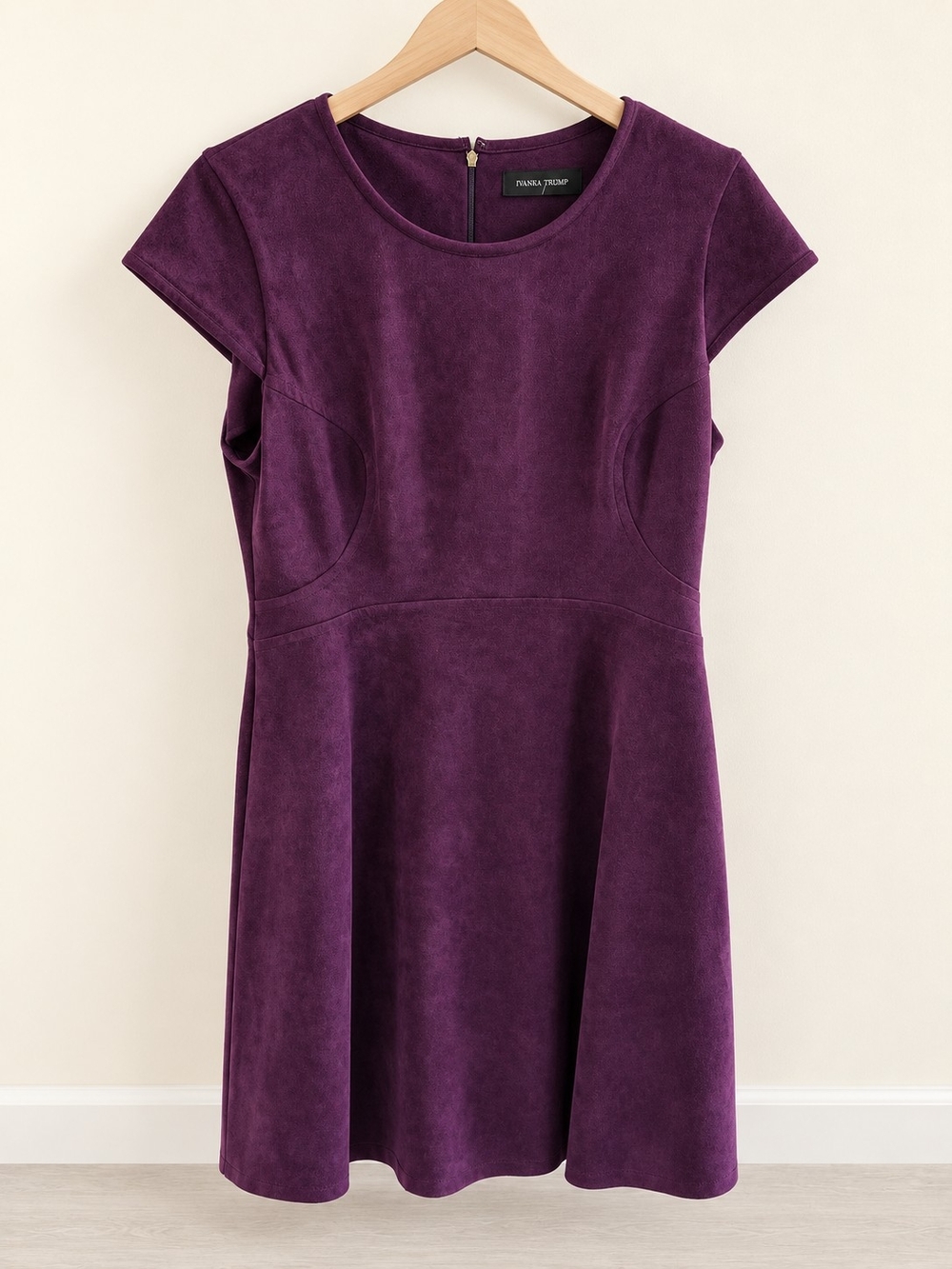 Ivanka Trump Purple Cap-Sleeve A-Line Dress